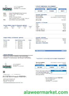 City of McKinney utility business bill, SCR